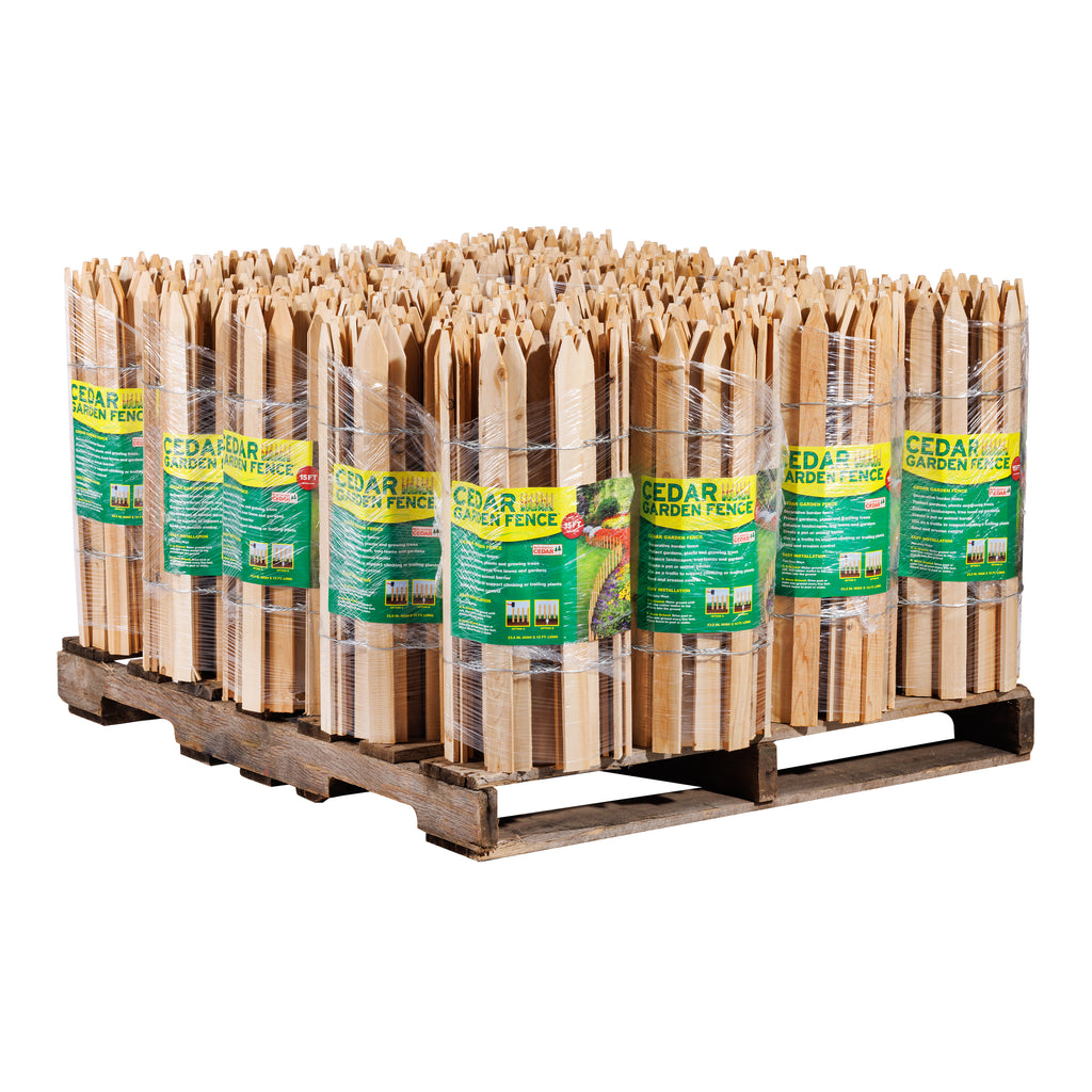 Cedar Garden Picket Fence 15 ft x 2 ft RC14C-BULK