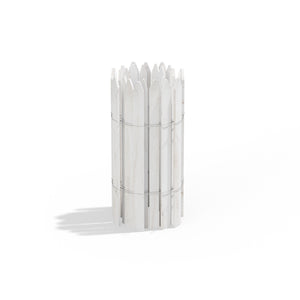 White Cedar Garden Picket Fence with Cedar Stake Installation System – 15 ft × 2 ft (Rolled) 2-Pack RC14W-2PK