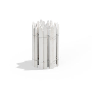 White Wooden Garden Picket Fence 12 ft x 16 in (4 Pack) RC24W