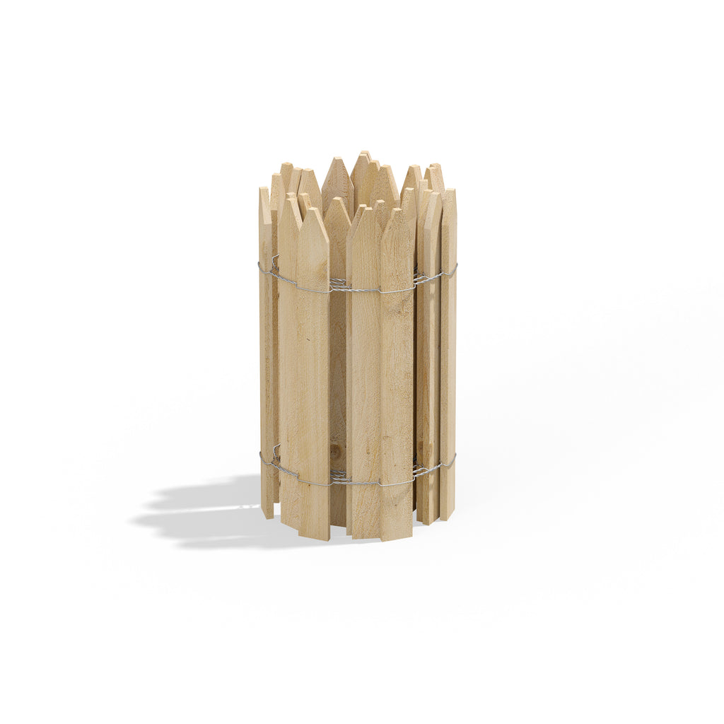 Cedar Wooden Garden Picket Fence in Natural Cedar or White 8 ft x 16 in RC28C RC28W