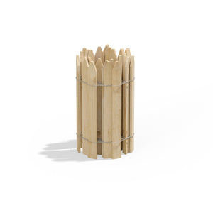 Cedar Wooden Garden Picket Fence in Natural Cedar or White 8 ft x 16 in RC28C RC28W