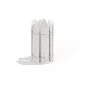Cedar Wooden Garden Picket Fence in Natural Cedar or White 8 ft x 16 in RC28C RC28W