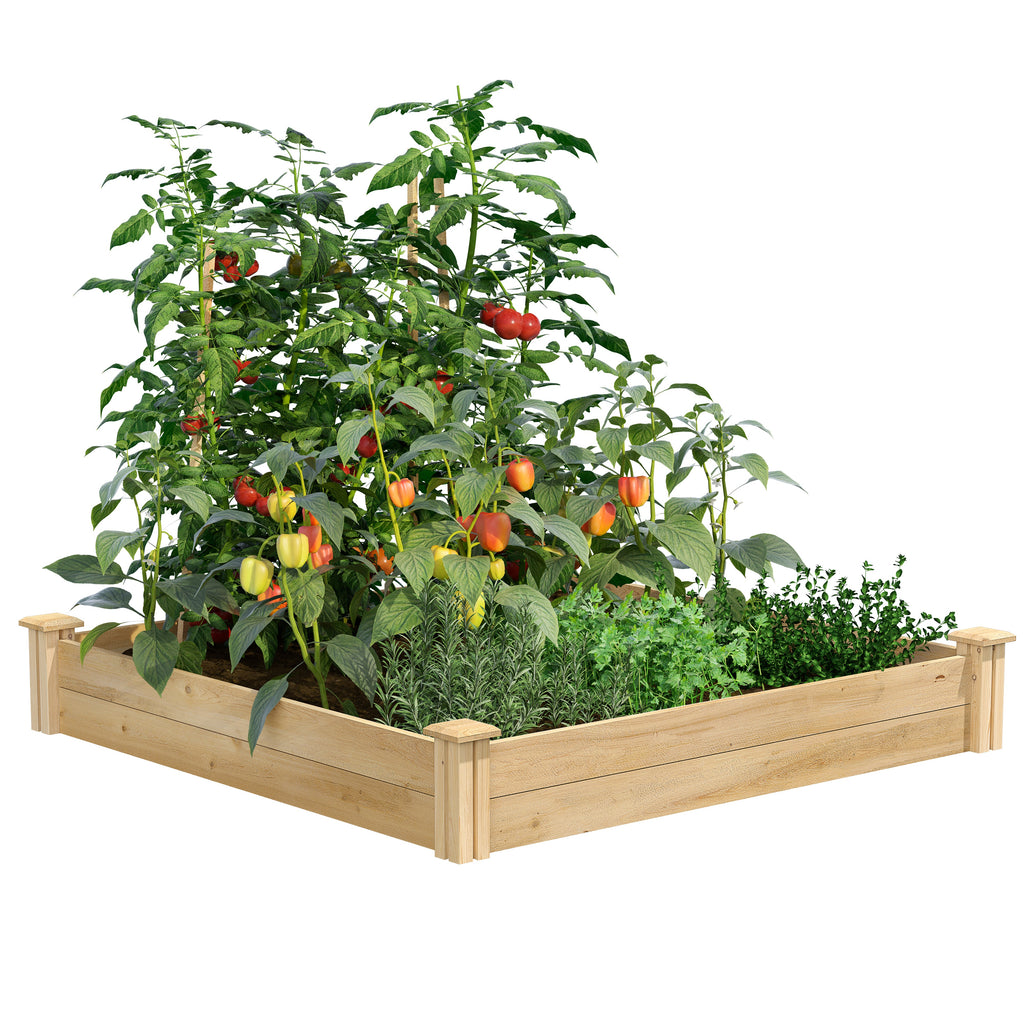 Original Cedar Raised Garden Bed 4 ft x 4 ft x 7 in RC4C4-BULK