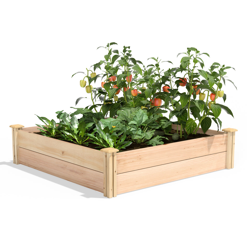 Miracle-Gro Cedar Raised Garden Bed 4 ft x 4 ft x 11 in RCMG4411