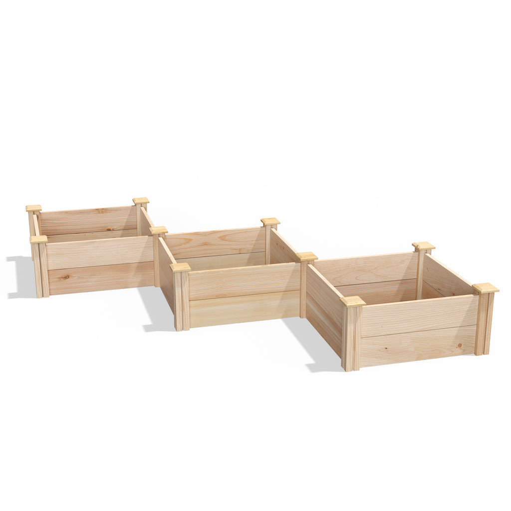 Premium Cedar 3-Box Raised Garden Bed RC22312P