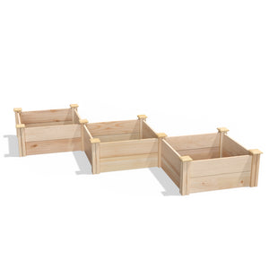 Premium Cedar 3-Box Raised Garden Bed RC22312P