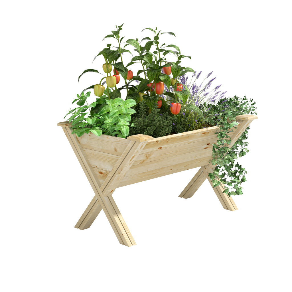 V-Shaped Elevated Pine Garden Bed 23.5 in x 34 in x 23 in RCVS1632 - Sale Price Will Update in Cart