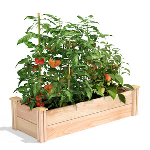 Premium Cedar Raised Garden Bed 4 ft x 16 in x 11 in RC164812P