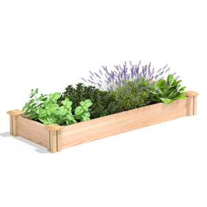 Premium Cedar Raised Garden Bed 16 in x 4 ft x 5.5 in RC16486P
