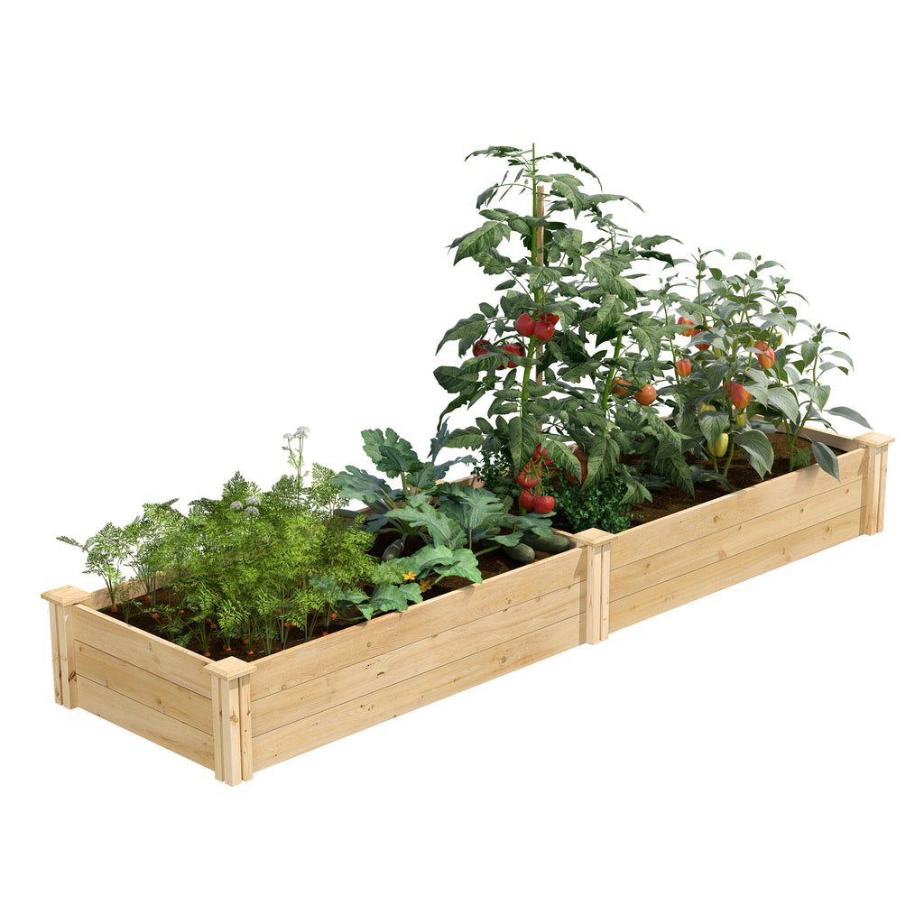 Original Cedar / Pine Raised Garden Bed 2 ft x 8 ft x 10.5 in RC24966T / RCP24966T