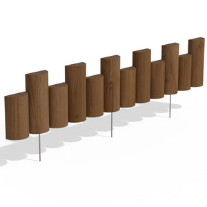 Wooden Half Log Staggered Lawn Edging 3 ft x 7 in RC33B