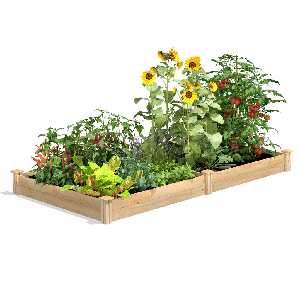 Original Cedar / Pine Raised Garden Bed 4 ft x 8 ft x 7 in RC48967 / RCP48967