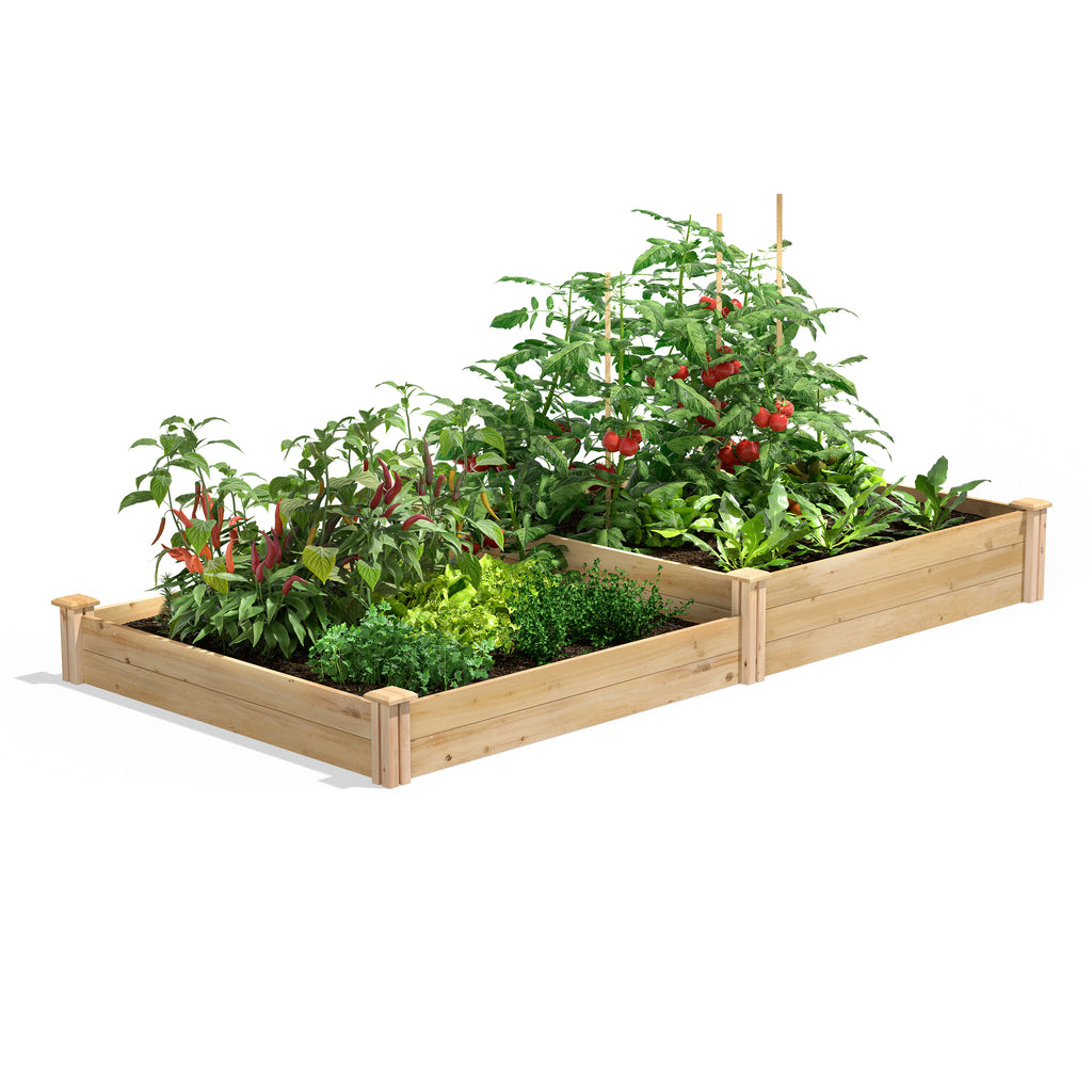 Original Cedar / Pine Raised Garden Bed 2 Tier 4 ft x 8 ft RC4C8T2 / RCP4C8T2