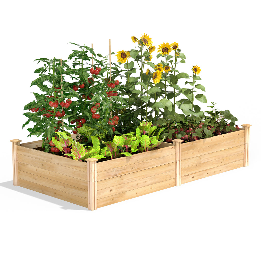 Original Cedar / Pine Raised Garden Bed 4 ft x 8 ft x 17.5 in RC6S6T35B / RCP6S6T35B