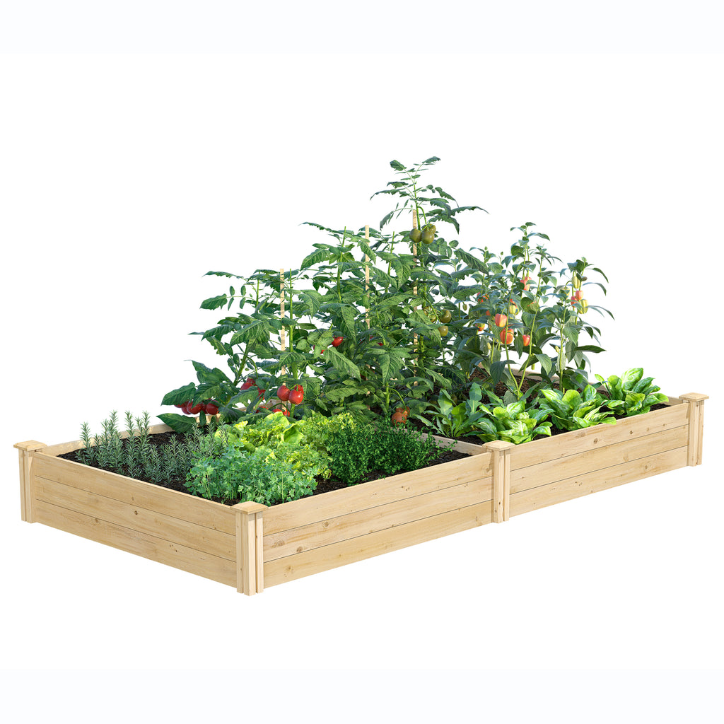 Original Cedar / Pine Raised Garden Bed 4 ft x 8 ft x 10.5 in RC6T21B / RCP6T21B