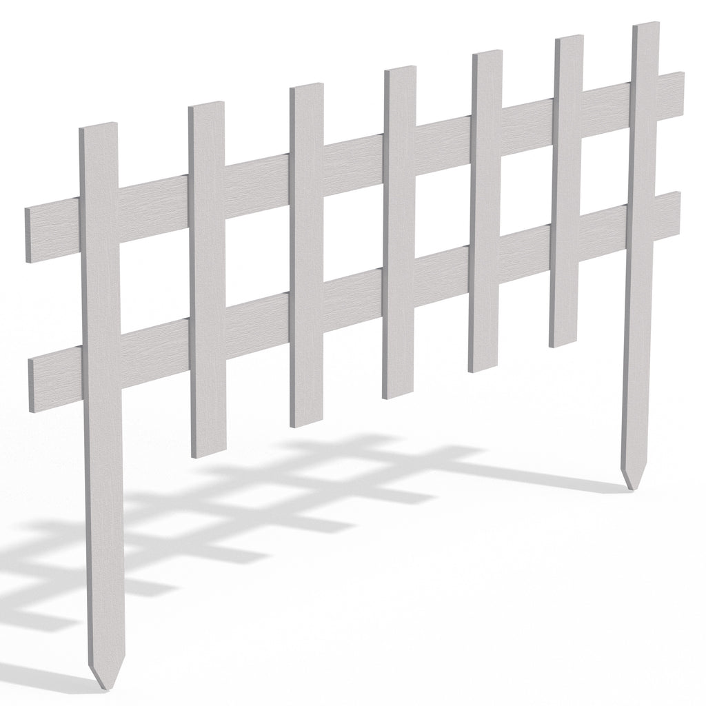 White Wooden Garden Picket Fence 36 in x 18 in RC75W