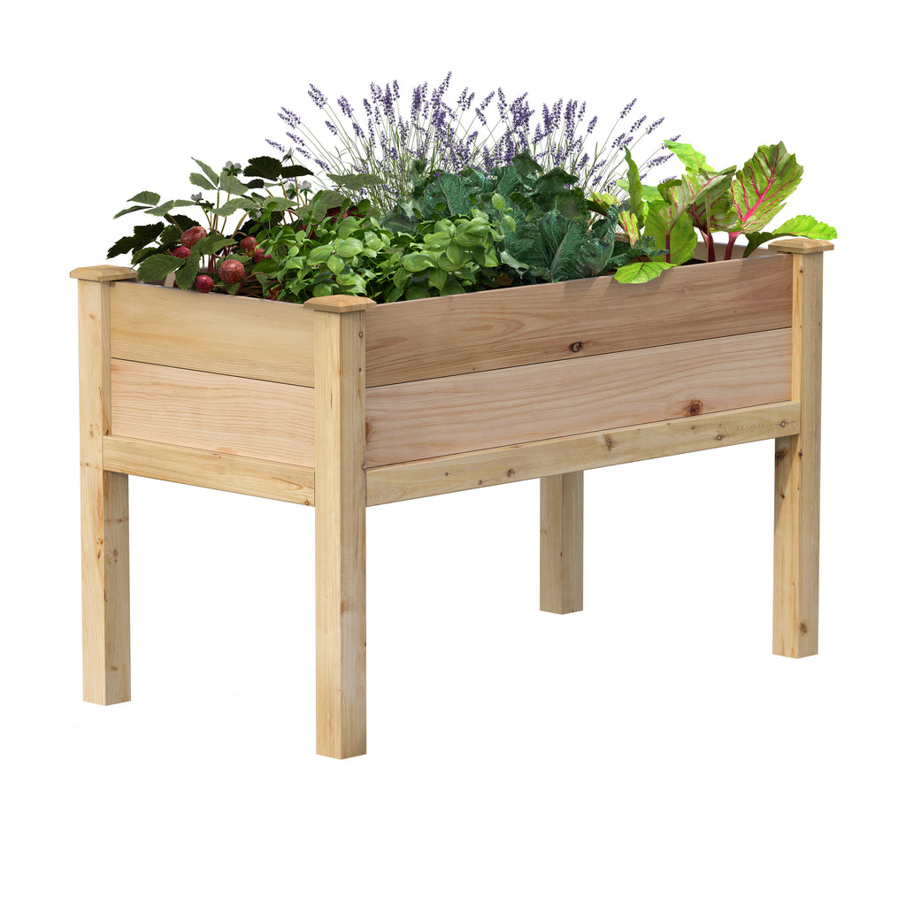 Premium Cedar Elevated Garden Bed 24 in x 48 in x 31 in RCEV2448P