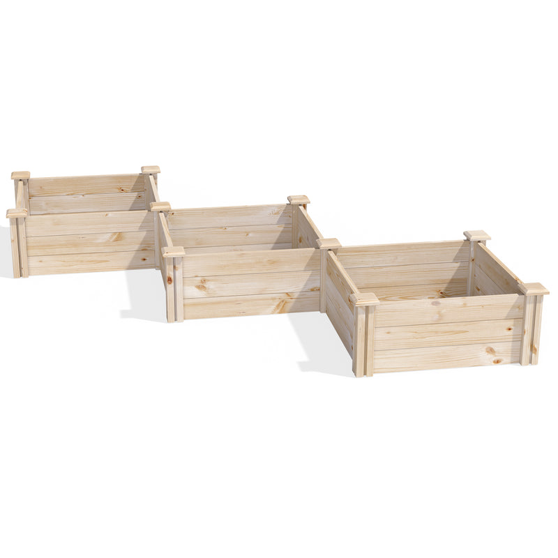 Original Pine Raised Garden Bed 6 ft x 6 ft, Diagonal Shape, RCP2237