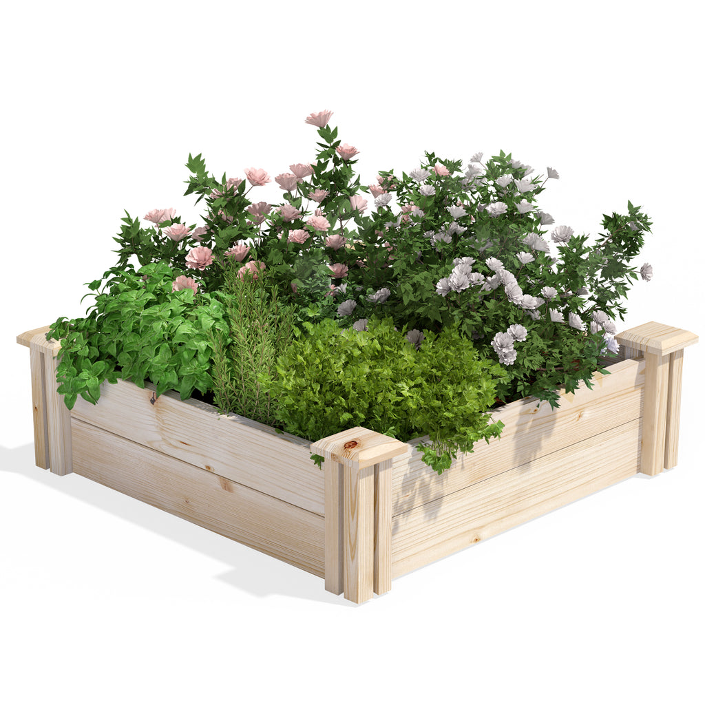 Original Pine Raised Garden Bed 2 ft x 2 ft x 7 in RCP24247