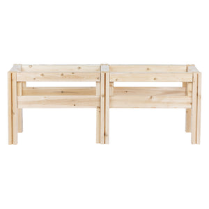 Four Bucket Elevated Cedar Wood Garden Frame, 54 in. x 16 in. x 20 or 30 in.