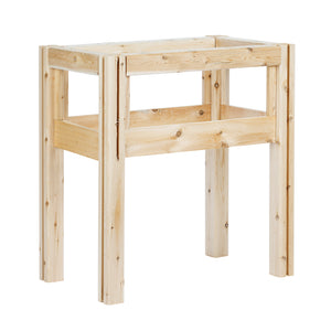 Two Bucket Elevated Cedar Wood Garden Frame, 28 in. x 16 in. x 20 or 30 in.