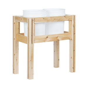 Two Bucket Elevated Cedar Wood Garden Frame, 28 in. x 16 in. x 20 or 30 in.