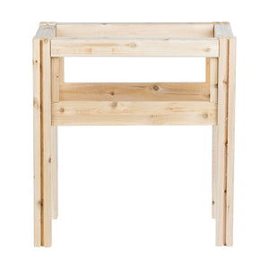 Two Bucket Elevated Cedar Wood Garden Frame, 28 in. x 16 in. x 20 or 30 in.