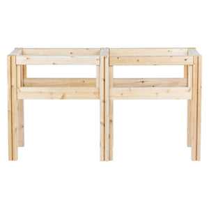 Four Bucket Elevated Cedar Wood Garden Frame, 54 in. x 16 in. x 20 or 30 in.