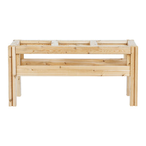 Three Bucket Elevated Cedar Wood Garden Frame, 43 in. x 16 in. x 20 or 30 in.