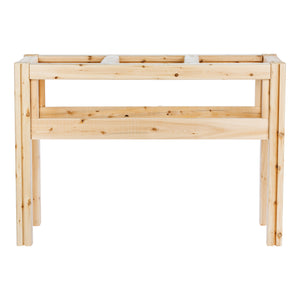 Three Bucket Elevated Cedar Wood Garden Frame, 43 in. x 16 in. x 20 or 30 in.