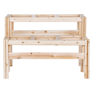 Two-Tiers Six Bucket Elevated Cedar Wood Garden Frame, 43 in. x 30 in. x 30 in. RCBG3TW3SV-15