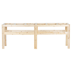 Six Bucket Elevated Cedar Wood Garden Frame, 84 in. x 16 in. x 20 or 30 in.