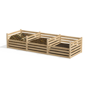 Second Life Wood™ 3-Bin Composter System