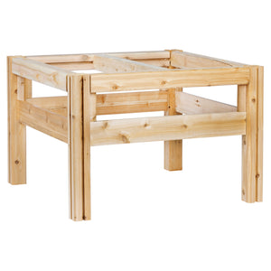 Four Bucket Elevated Cedar Wood Garden Frame, 29 in. x 28 in. x 20 or 30 in.