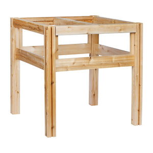 Four Bucket Elevated Cedar Wood Garden Frame, 29 in. x 28 in. x 20 or 30 in.