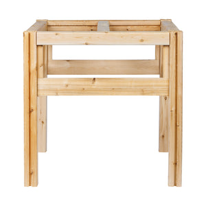 Four Bucket Elevated Cedar Wood Garden Frame, 29 in. x 28 in. x 20 or 30 in.