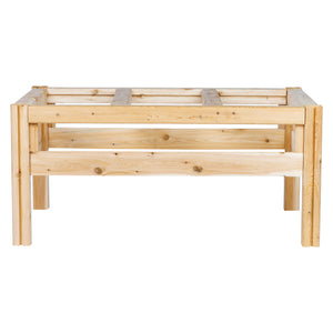 Six Bucket Elevated Cedar Wood Garden Frame, 43 in. x 28 in x 20 or 30 in.