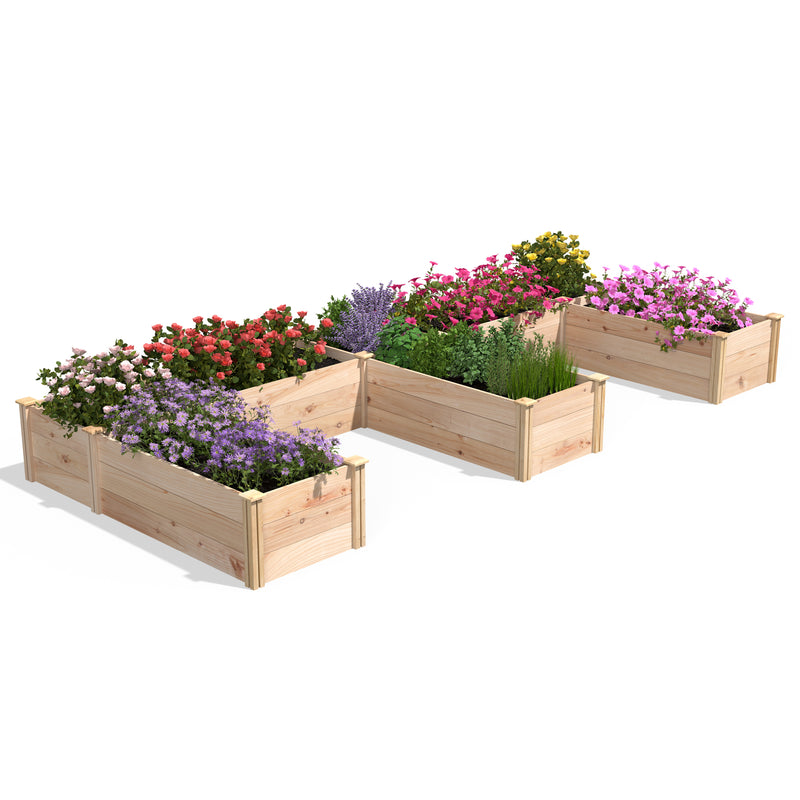 Cedar Elevated Garden Bed Cedar Raised Garden Bed - 4ft X 4ft X 1ft ...