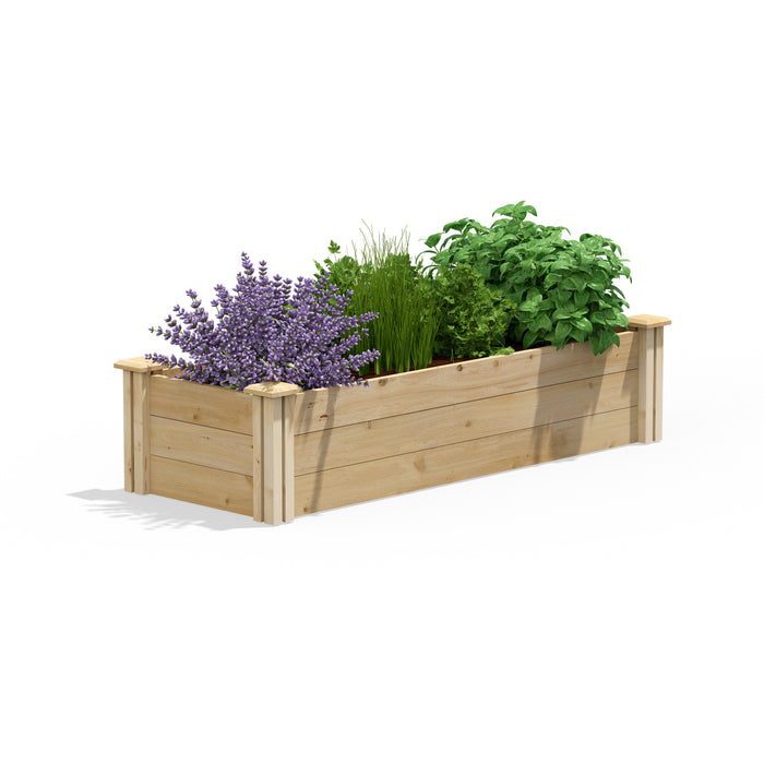 Original Cedar Raised Garden Bed 16 in x 4 ft x 10.5 in RC164810