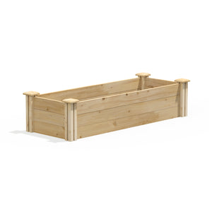 Original Cedar Raised Garden Bed 16 in x 4 ft x 10.5 in RC164810
