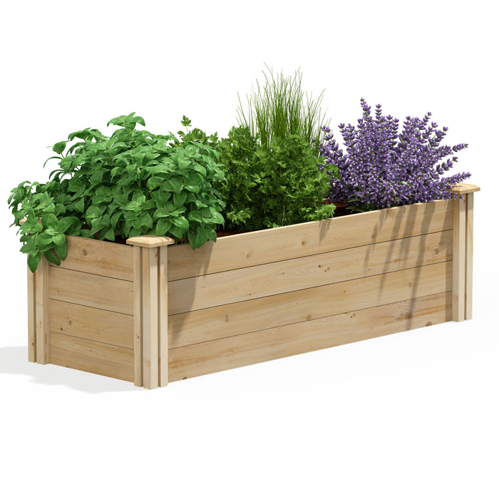 Original Cedar Raised Garden Bed 16 in x 4 ft x 14 in RC164814