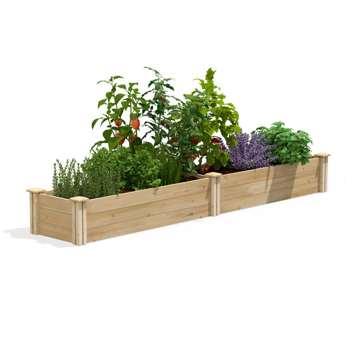 Original Cedar Raised Garden Bed 16 in x 8 ft x 10.5 in RC169610