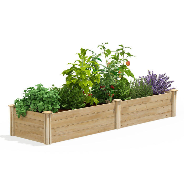 Original Cedar Raised Garden Bed 2 ft x 8 ft x 14 in RC249614