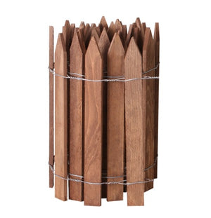 Brown Wooden Garden Picket Fence 12 ft x 16 in (4 Pack) RC24B-4PK