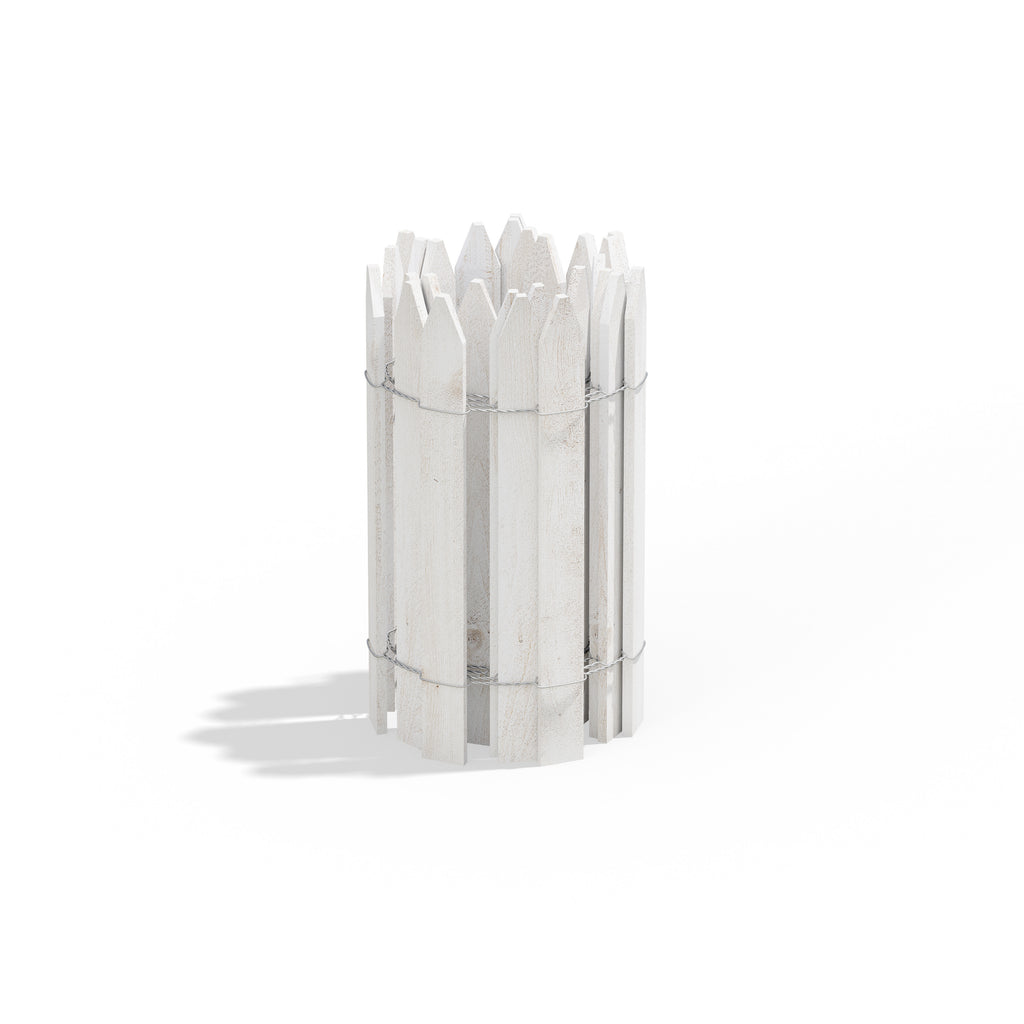 Cedar Wooden Garden Picket Fence in Natural Cedar or White 8 ft x 16 in RC28C RC28W