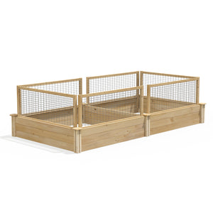 Original Cedar Raised Garden Bed with CritterGuard® Cedar Fence System 4 ft x 8 ft x 10.5 in RC6T21BCG