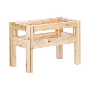 Two Bucket Elevated Cedar Wood Garden Frame, 28 in. x 16 in. x 20 or 30 in.