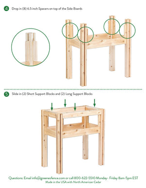 Two Bucket Elevated Cedar Wood Garden Frame, 28 in. x 16 in. x 20 or 30 in. RCBG2T-11 RCBG12S