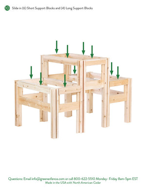 Two-Tiers Six Bucket Elevated Cedar Wood Garden Frame, 43 in. x 28 in. x 30 in. RCBG2TW22SA-6