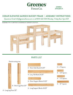 Two-Tiers Six Bucket Elevated Cedar Wood Garden Frame, 79 in. x 16 in. x 30 in. RCBG2TW22SH-17
